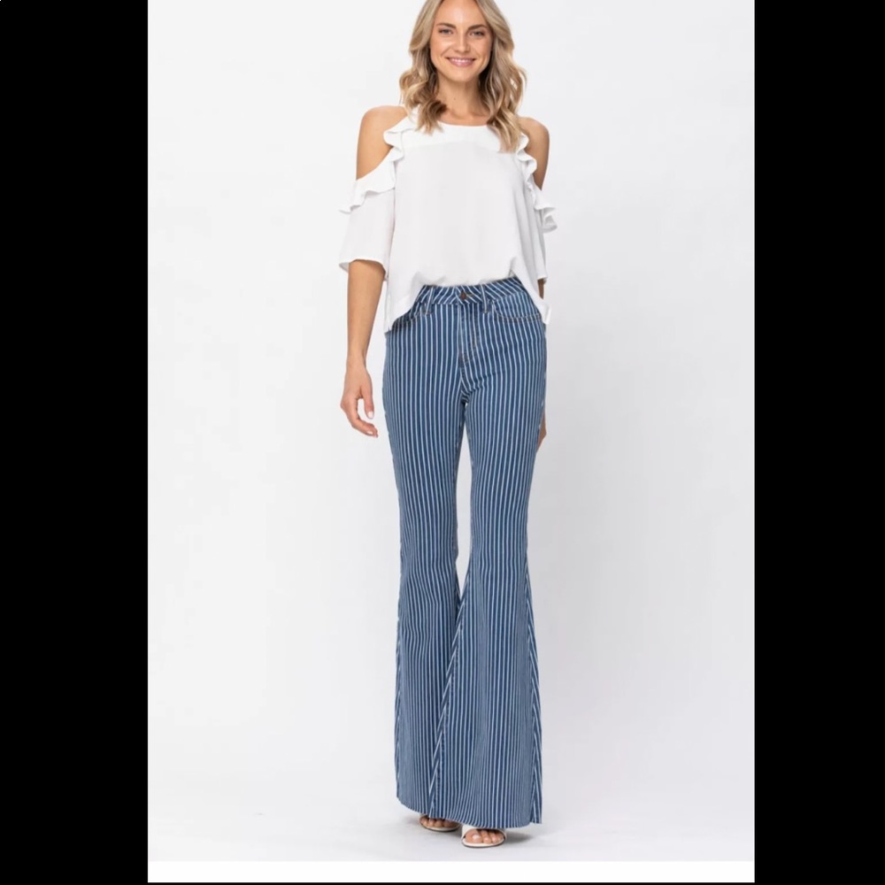 Judy Blue Striped Denim Flare Jean
Style# JB88230